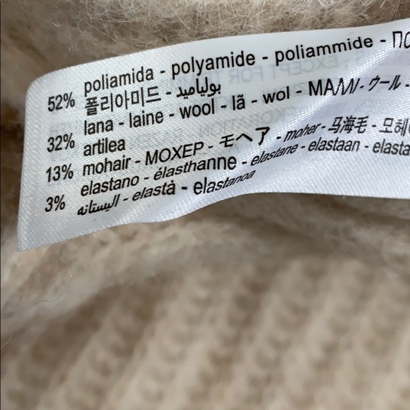 NWT. Zara Cream Knit Turtleneck Sweater. Size S. - Picture 6 of 7